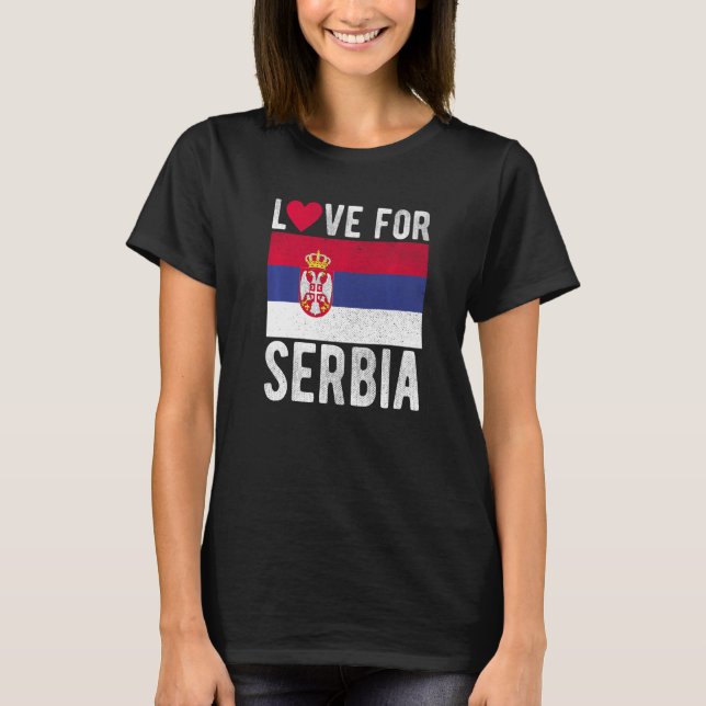 Liebe für Serbien Premium T-Shirt (Vorderseite)