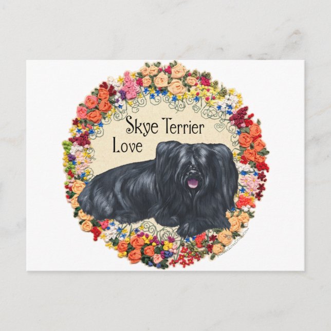 Liebe für Skye Terriers Postkarte (Vorderseite)