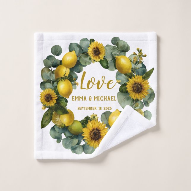 Liebe für Sonnenblumen Waschlappen (Waschlappen)