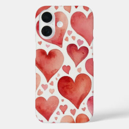 Liebe für Wasserfarben iPhone 16 Hülle