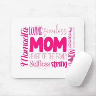 Liebe Furchtlose Mama Herz der Familie Mousepad