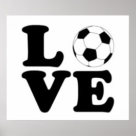 Liebe Fußball drucken / Poster