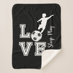 Liebe Fußball - Essen, Schlaf, Spielen - Junge Sherpadecke