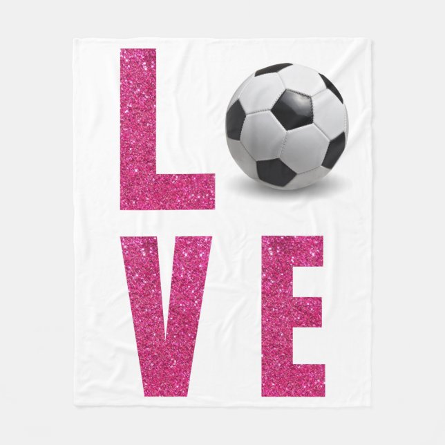 Liebe Fußball Fleecedecke (Vorderseite)
