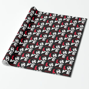 Liebe Fußball Geschenkpapier
