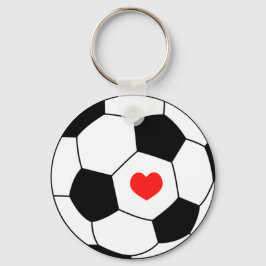 Liebe Fußball - Herzenssportball Schlüsselanhänger