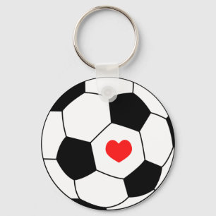 Liebe Fußball - Herzenssportball Schlüsselanhänger