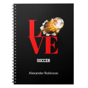 Liebe Fußball Personalisierter Sport Notizblock