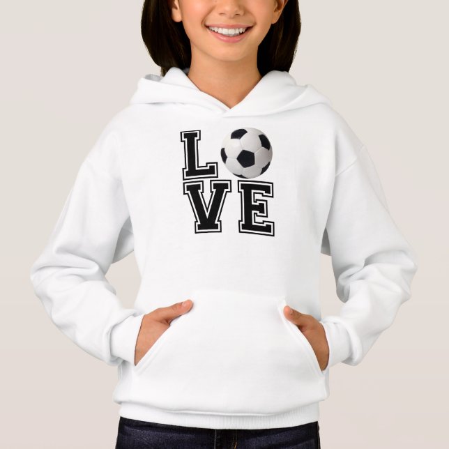 Liebe-Fußball-Uni-Art Hoodie (Vorderseite)