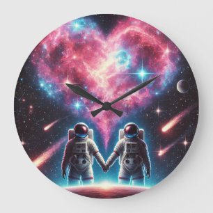 Liebe Galaxy Wall Clock Große Wanduhr