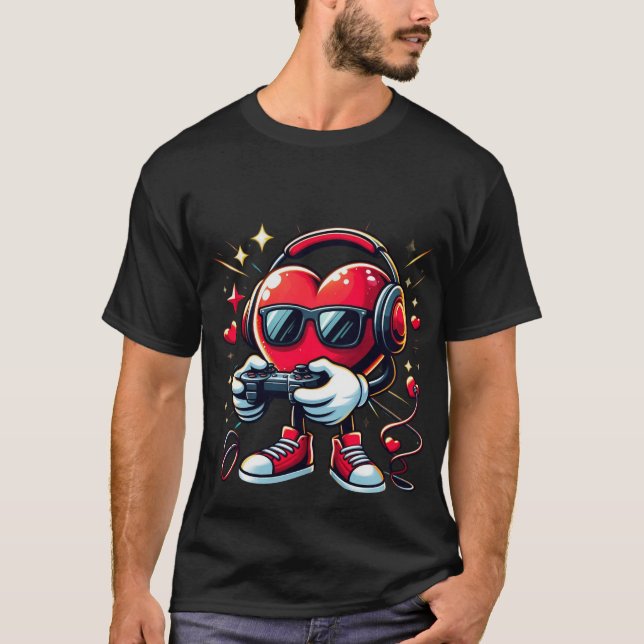 Liebe Game Controller Shirt, Valentinstag Shirt (Vorderseite)