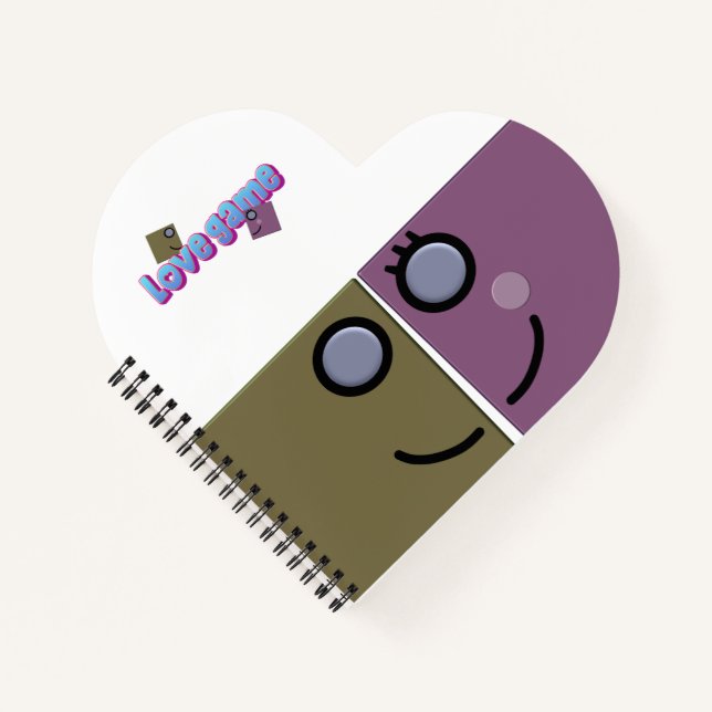 Liebe-Game-Paar Notizbuch (Vorderseite)