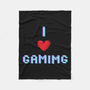 Liebe Gaming Video Game Heart Gamer Fleecedecke