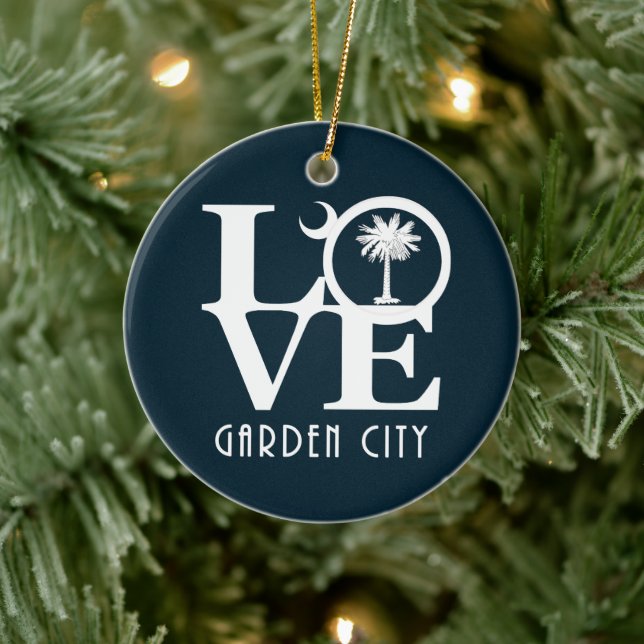 LIEBE Garden City South Carolina Keramik Ornament (Baum)