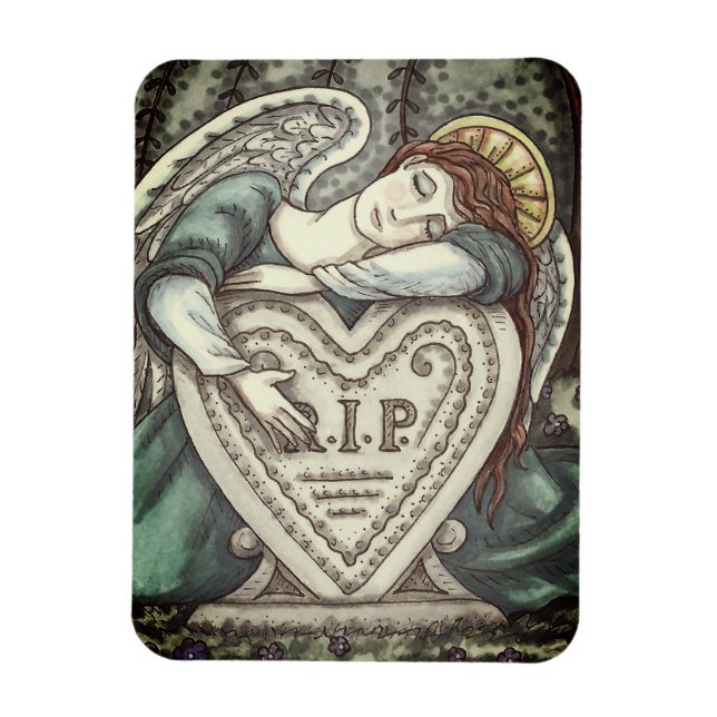 LIEBE GARDISCHE ANGEL, FRIEDHOF MOURNING ART RIP MAGNET (Vertikal)