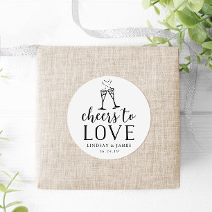 Liebe-Gastgeschenk Hochzeit Runder Aufkleber