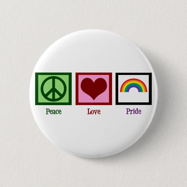 Liebe Gay Pride Button (Vorderseite)