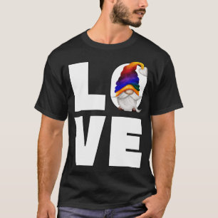 Liebe Gay Pride Gnome für LGBTQ Bewusstsein Funny T-Shirt