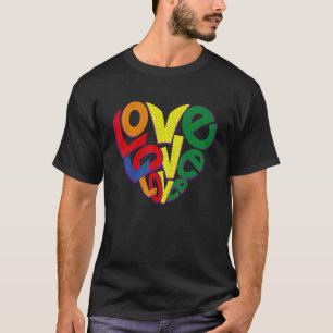 Liebe Gay Pride Lgbtqi+ Regenbogenfarben Herz Lgbt T-Shirt