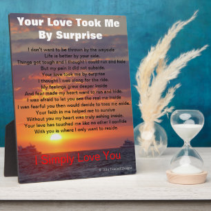Liebe Gedicht Cape May Sunset Ships Passend EASEL Fotoplatte
