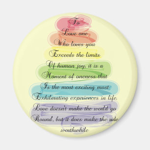 "Liebe-" Gedicht-Geschenk-künstlerischer Magnet