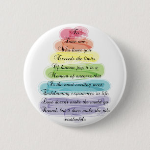 "Liebe" Gedicht gibt Künstlerisches Baumdesign Button