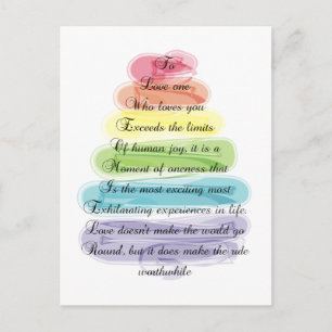 "Liebe" Gedicht gibt Künstlerisches Baumdesign Postkarte