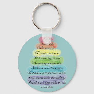 "Liebe" Gedicht gibt Künstlerisches Baumdesign Schlüsselanhänger