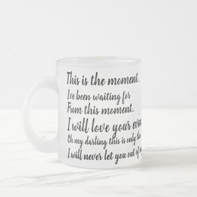 Liebe Gedicht Rose Romantischer Cup Mattglastasse (Links)