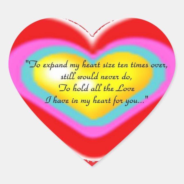 Liebe Gedicht Sticker (Vorderseite)