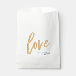 Liebe Gefallen Tasche, Goldschrift, Gastgeschenk H Geschenktütchen