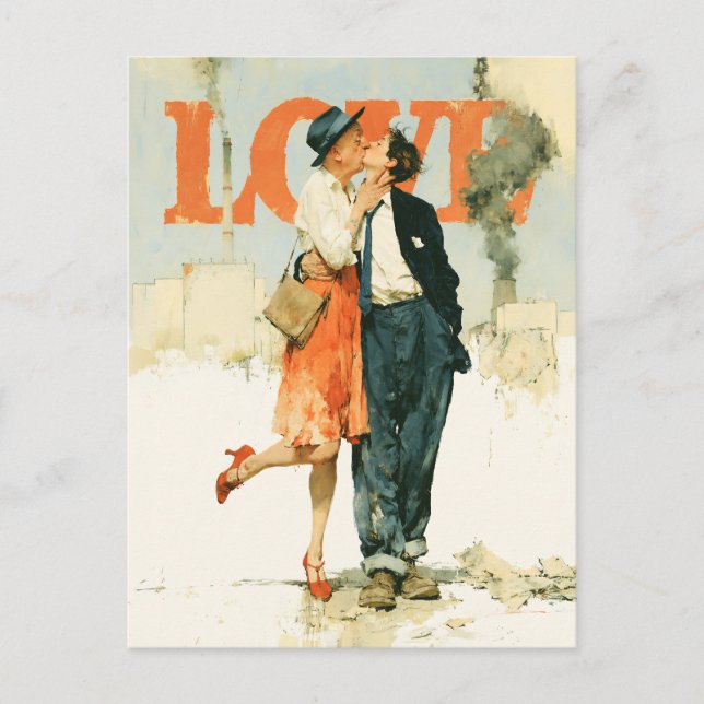 Liebe gegen den Rauch Postkarte (Vorderseite)
