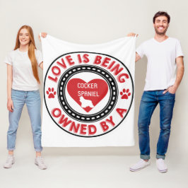 Liebe gehört einem Cocker Spaniel Fleecedecke