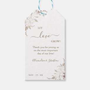 Liebe gelassen Blumenblätter Gastgeschenk Hochzeit Geschenkanhänger