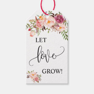 Liebe gelassen Pflanze Geschenk Rosa Blumengeschen Geschenkanhänger