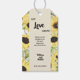 Liebe gelassen Sonnenblumen Gastgeschenk Hochzeit Geschenkanhänger