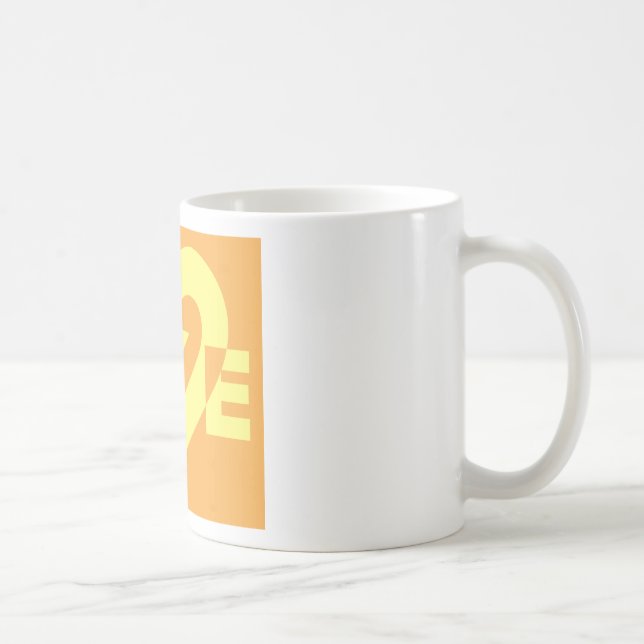Liebe Gelb in Orange Kaffeetasse (Rechts)