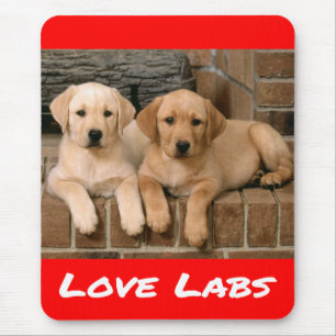 Liebe Gelber Labrador Retriever Welpe Hund Mauspad