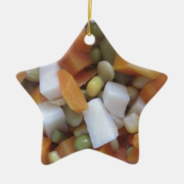 Liebe Gemischtes Gemüse Keramik Ornament (Vorne)