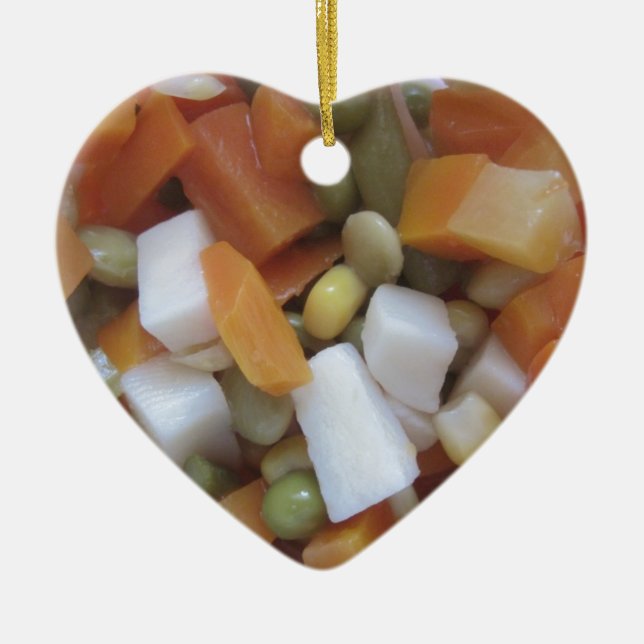 Liebe Gemischtes Gemüse Keramikornament (Vorne)
