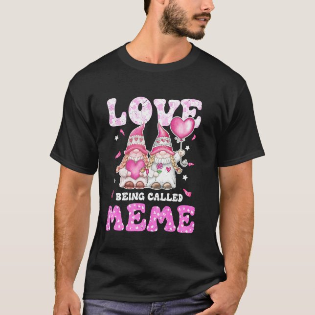 Liebe genannt Meme Gnomes Oma & Grandkids T-Shirt (Vorderseite)