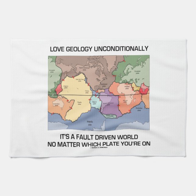 Liebe Geologie bedingungslos fehleranreißend Geschirrtuch (Horizontal)
