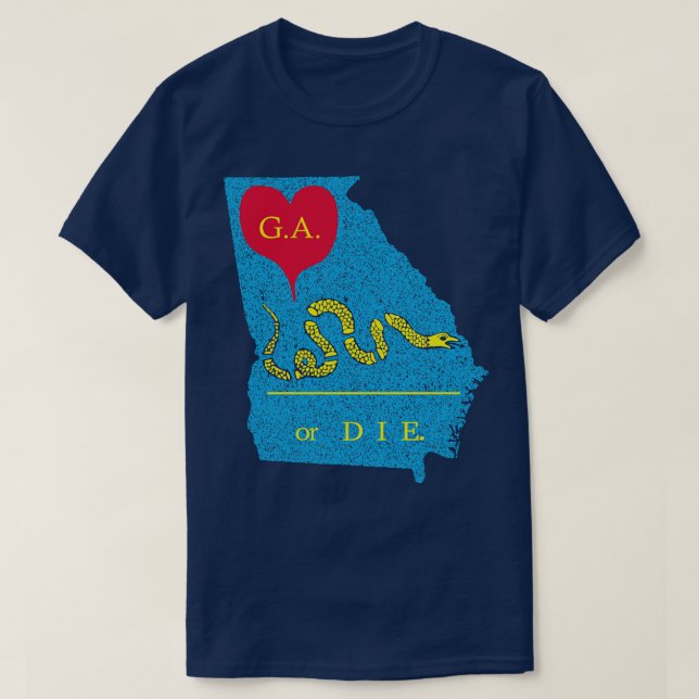 Liebe Georgia oder stirb T-Shirt (Design vorne)