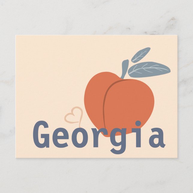 Liebe Georgia Peach Postkarte (Vorderseite)