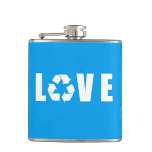 Liebe gerecycelt flachmann