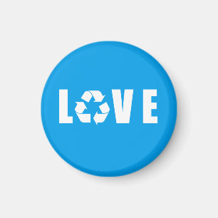 Liebe gerecycelt magnet