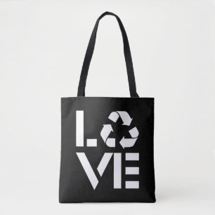 Liebe gerecycelt tasche