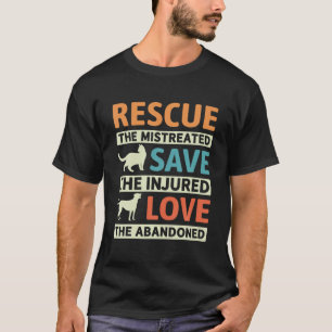 Liebe gerettete gestopfte Tiere, Hunde, Welpen ode T-Shirt