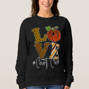 Liebe Gerichtsschreiberin mit Kürbis Halloween Tha Sweatshirt