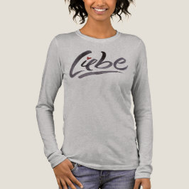 Liebe German Liebe Calligraphy Letters Tri-Blend Shirt